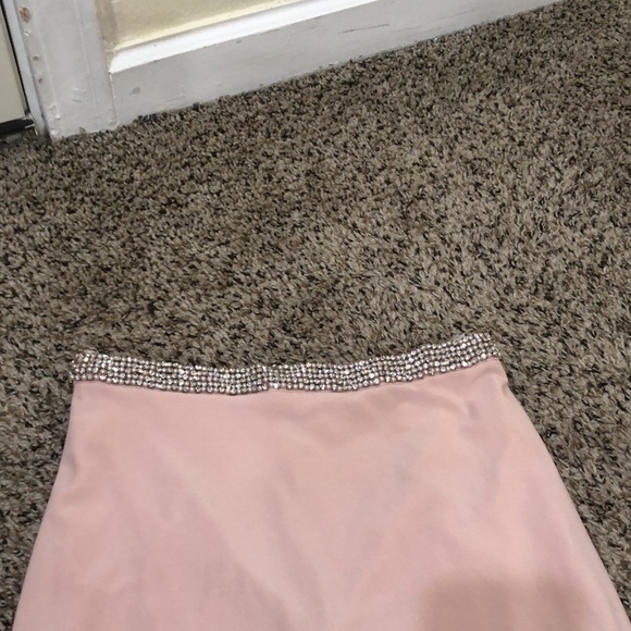 Sherri Hill Maxi Skirt Size 00 Pastel Pink Rhinestone Pearl - Picture 4 of 7